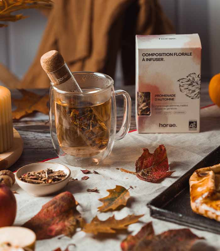 Composition florale à infuser  - Promenade d'Automne Bio 50g vrac Horae – vue 3