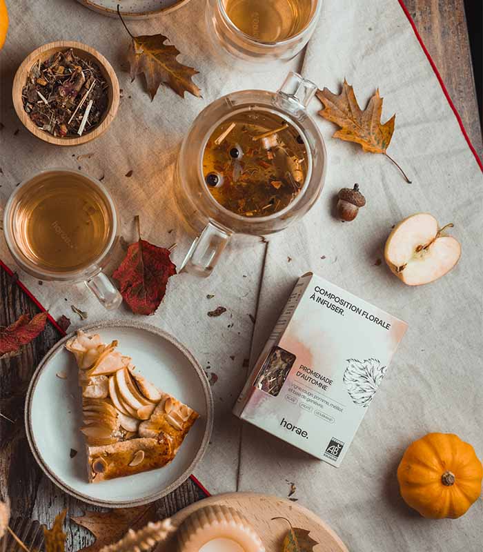 Composition florale à infuser  - Promenade d'Automne Bio 50g vrac Horae – vue 5