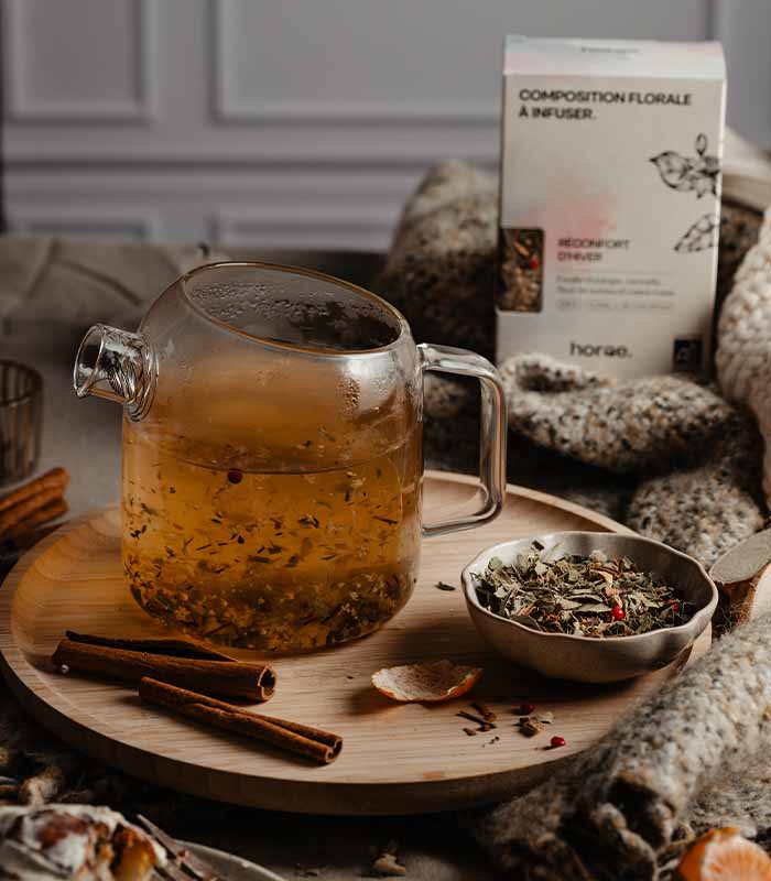 Composition florale à infuser  - Reconfort d'Hiver Bio 60g vrac Horae – vue 2