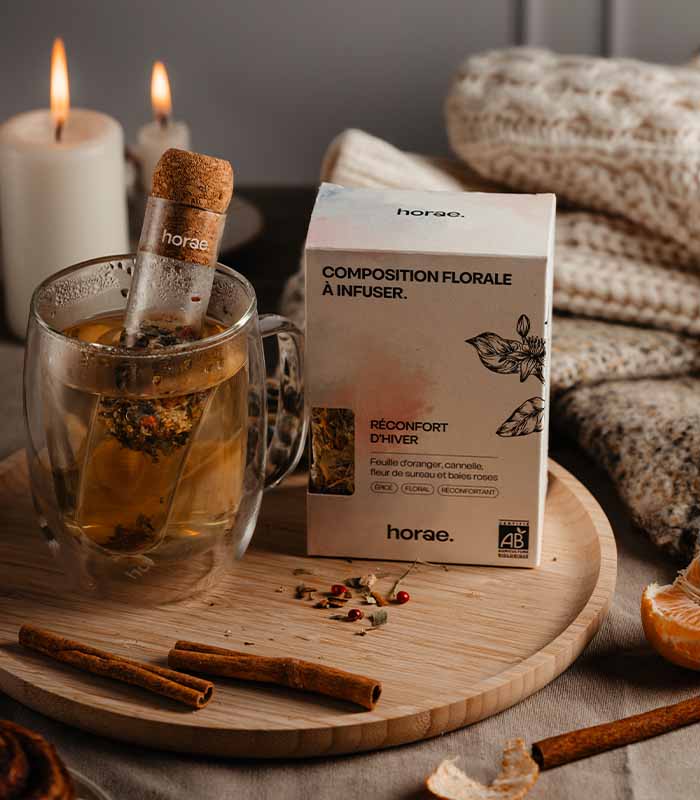 Composition florale à infuser  - Reconfort d'Hiver Bio 60g vrac Horae – vue 3