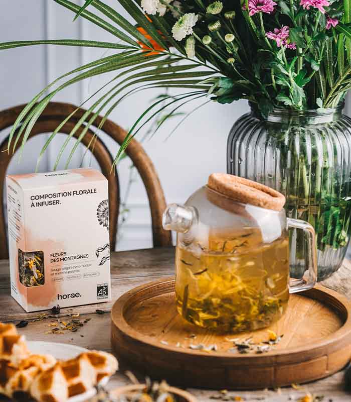Composition florale à infuser  - Fleurs des Montagne Bio 60g vrac Horae – vue 4