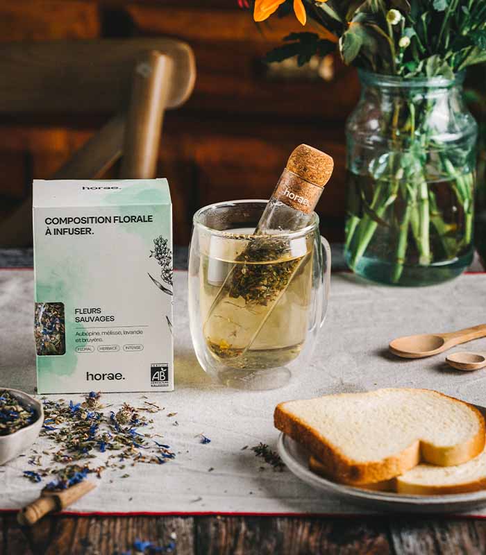 Composition florale à infuser  - Fleurs Sauvages Bio 50g vrac Horae – vue 2