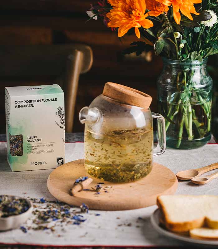 Composition florale à infuser  - Fleurs Sauvages Bio 50g vrac Horae – vue 4