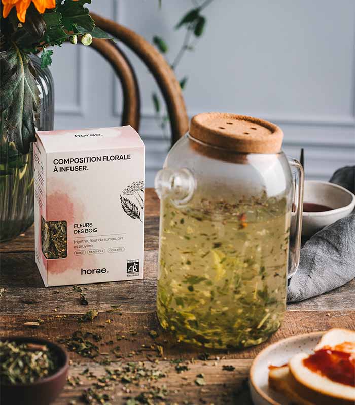 Composition florale à infuser  - Fleurs des Bois Bio 50g vrac Horae – vue 3