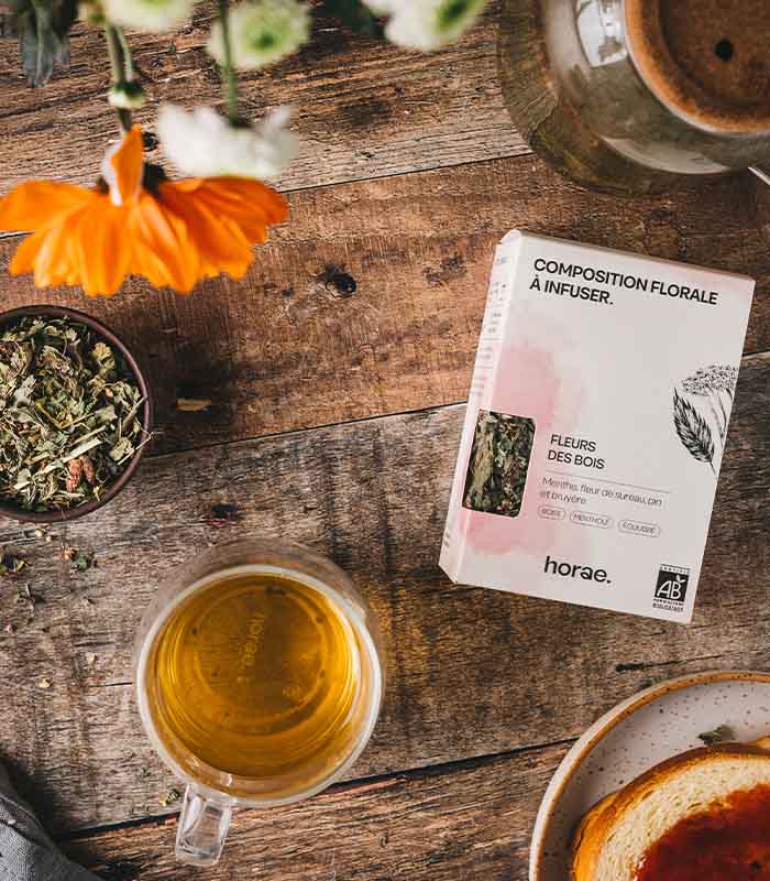 Composition florale à infuser  - Fleurs des Bois Bio 50g vrac Horae – vue 4