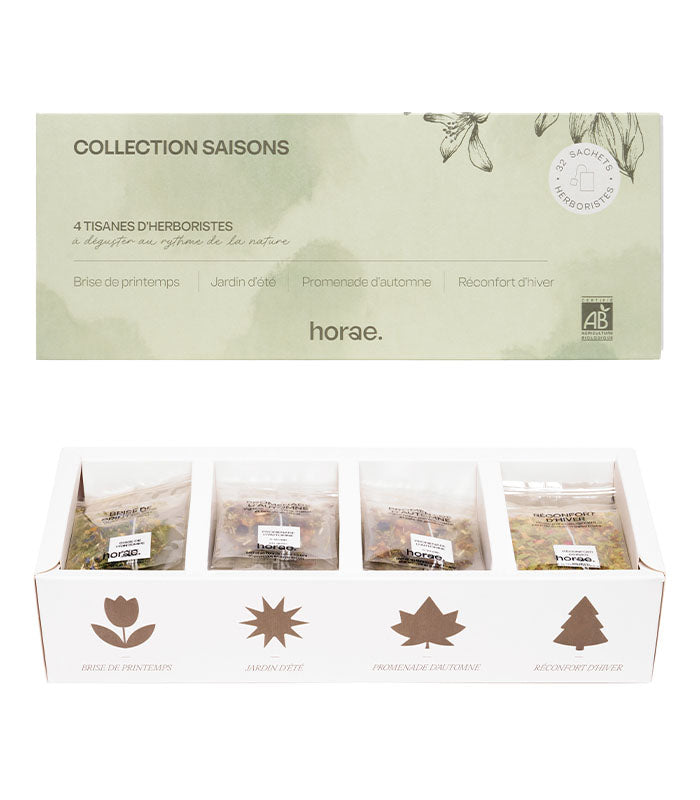 Coffret cadeau d'infusions bio 4 saisons de 32 sachets Horae
