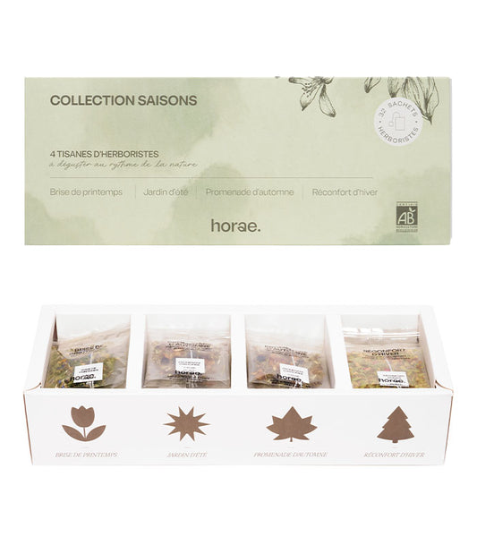 Coffret cadeau d'infusions bio 4 saisons de 32 sachets Horae