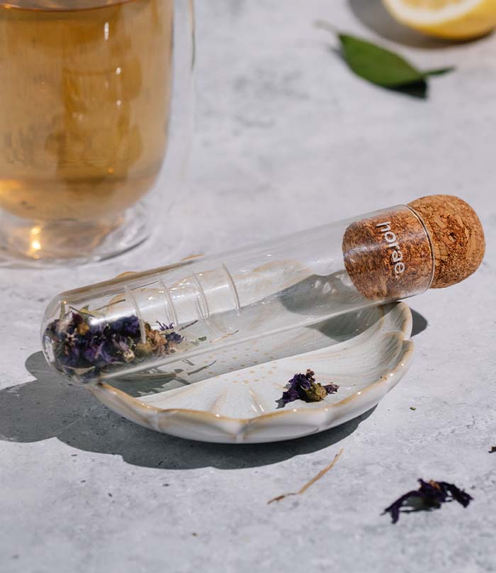 Infuseur transparent en verre soufflé Horae