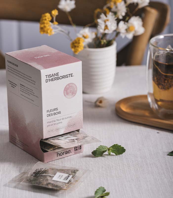 Fleurs des bois – Tisane en sachet bio – Boîte de 15 sachets