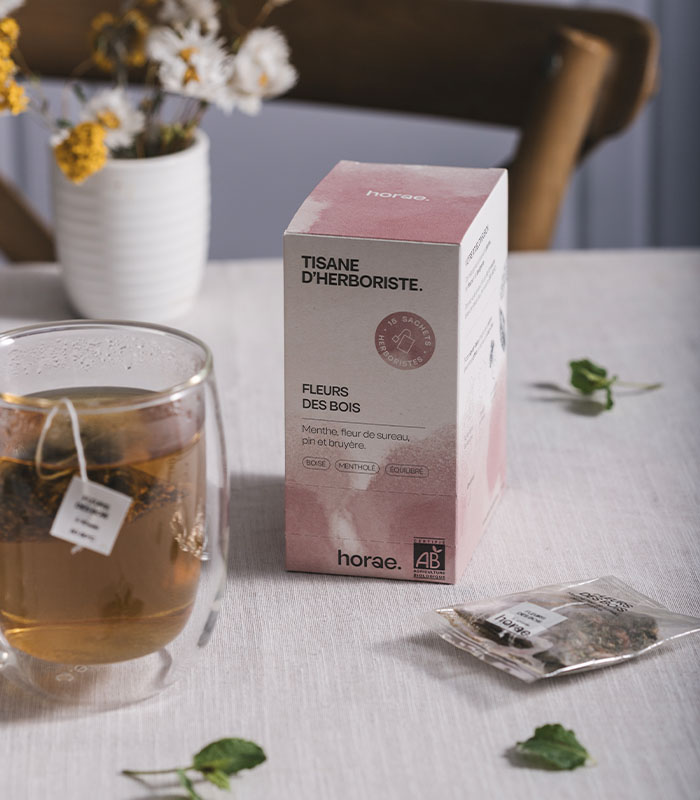 Fleurs des bois – Tisane en sachet bio – Boîte de 15 sachets