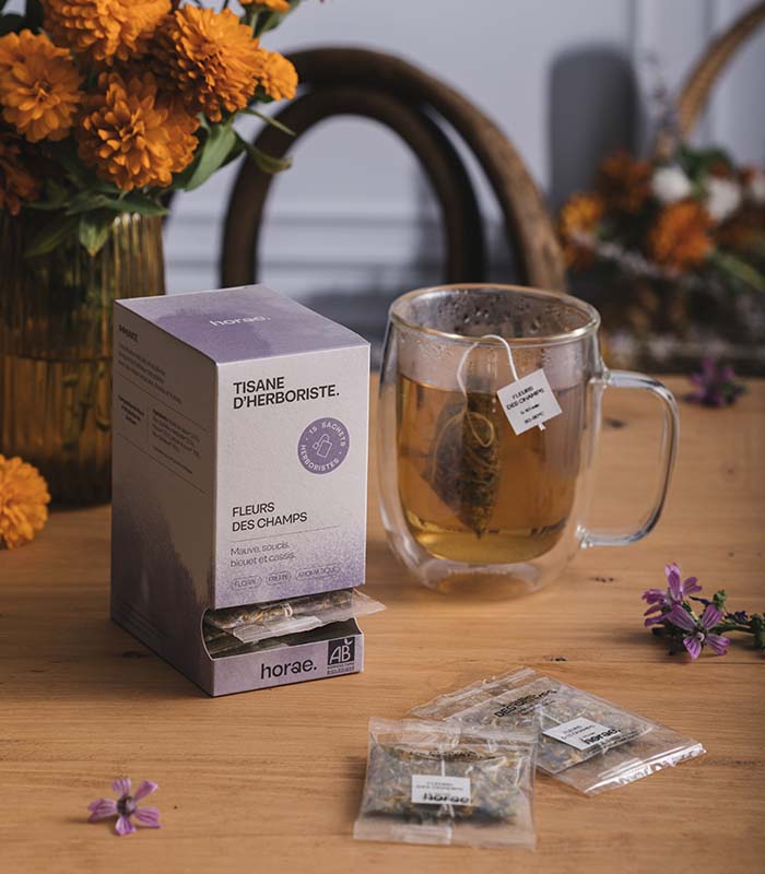 Fleurs des champs - Tisane en sachet bio - Boîte de 15 sachets