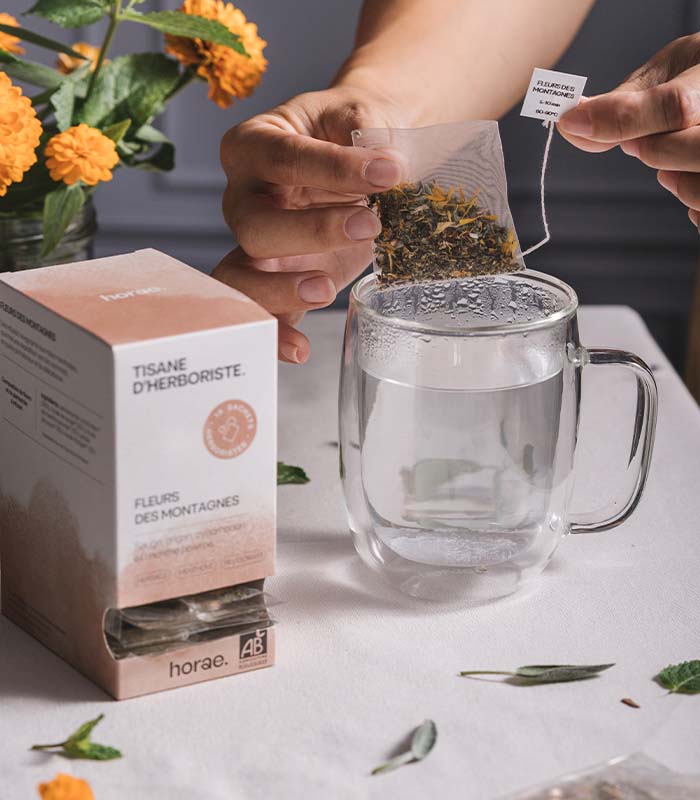 Fleurs des montagnes - Tisane en sachet bio - Boîte de 15 sachets