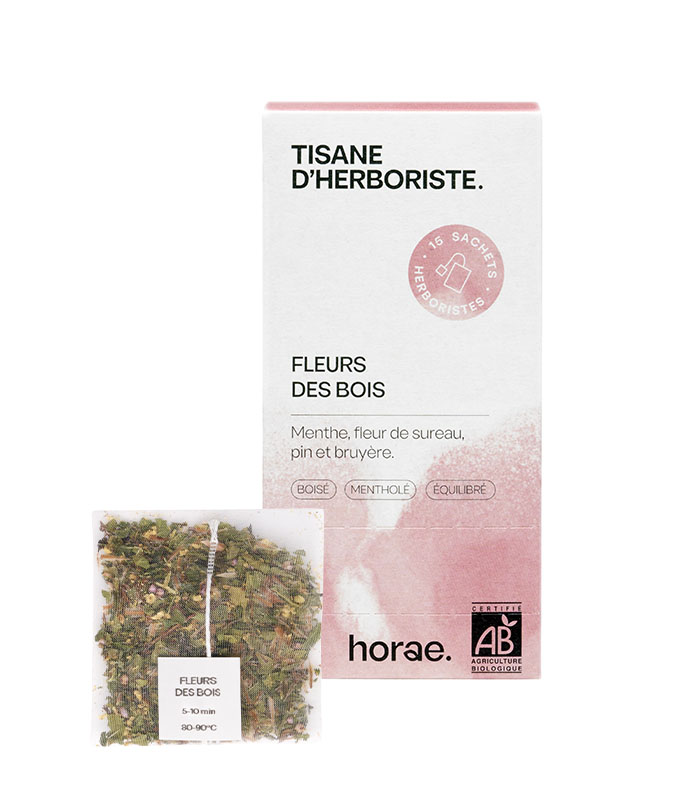 [U50646] Fleurs des bois – Tisane en sachet bio – Boîte de 15 sachets