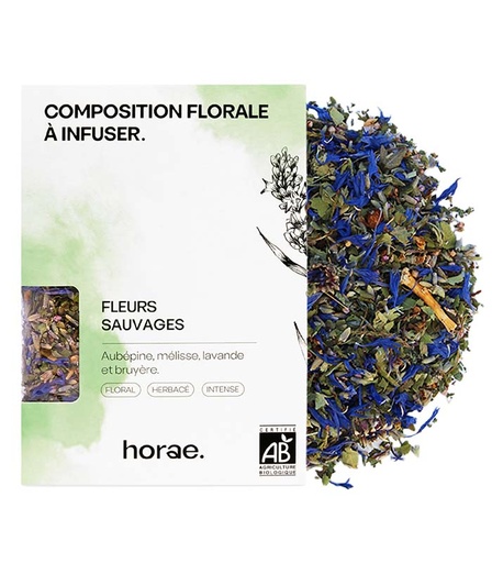 [U50363] Composition florale à infuser - Fleurs Sauvages - Infusion vrac bio Horae - 50g