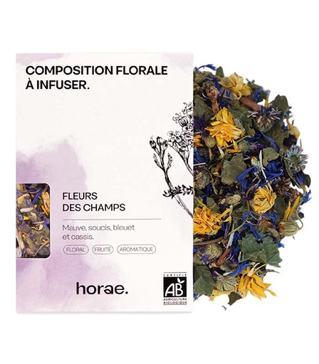 [U50387] Composition florale à infuser - Fleurs des Champs - Infusion vrac bio Horae - 40g