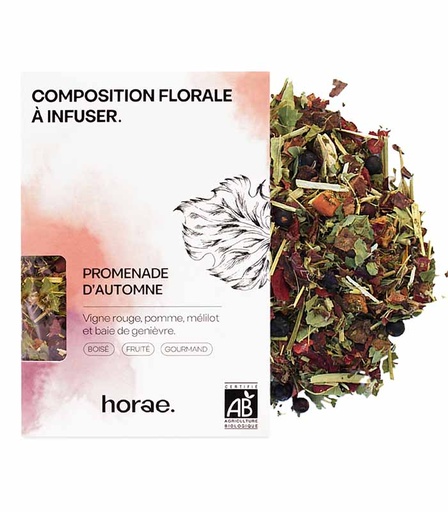 [U50332] Composition florale à infuser - Promenade d'Automne - Infusion vrac bio Horae - 50g