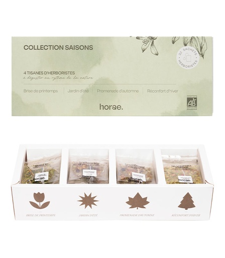 [U50578] Coffret cadeau d'infusions bio 4 saisons de 32 sachets Horae